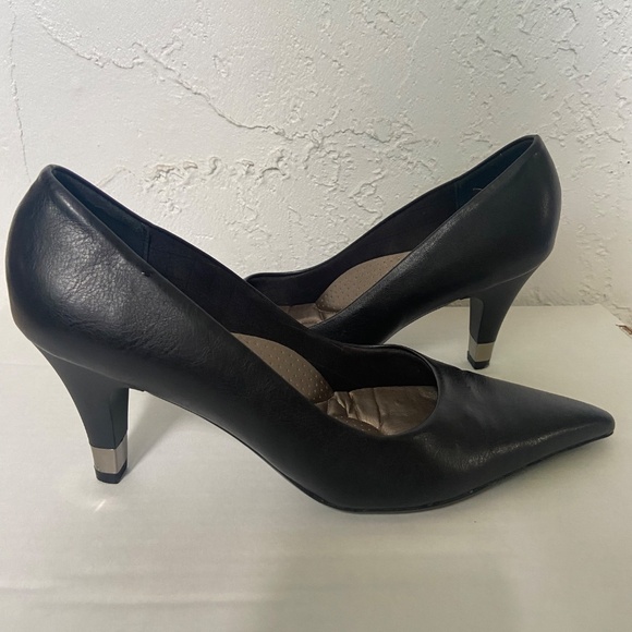 Piccadilly pointy toe elegant black shoe - Picture 4 of 5